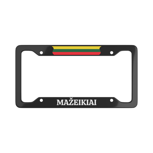 MAŽEIKIAI, Lithuania Flag License Plate Frame