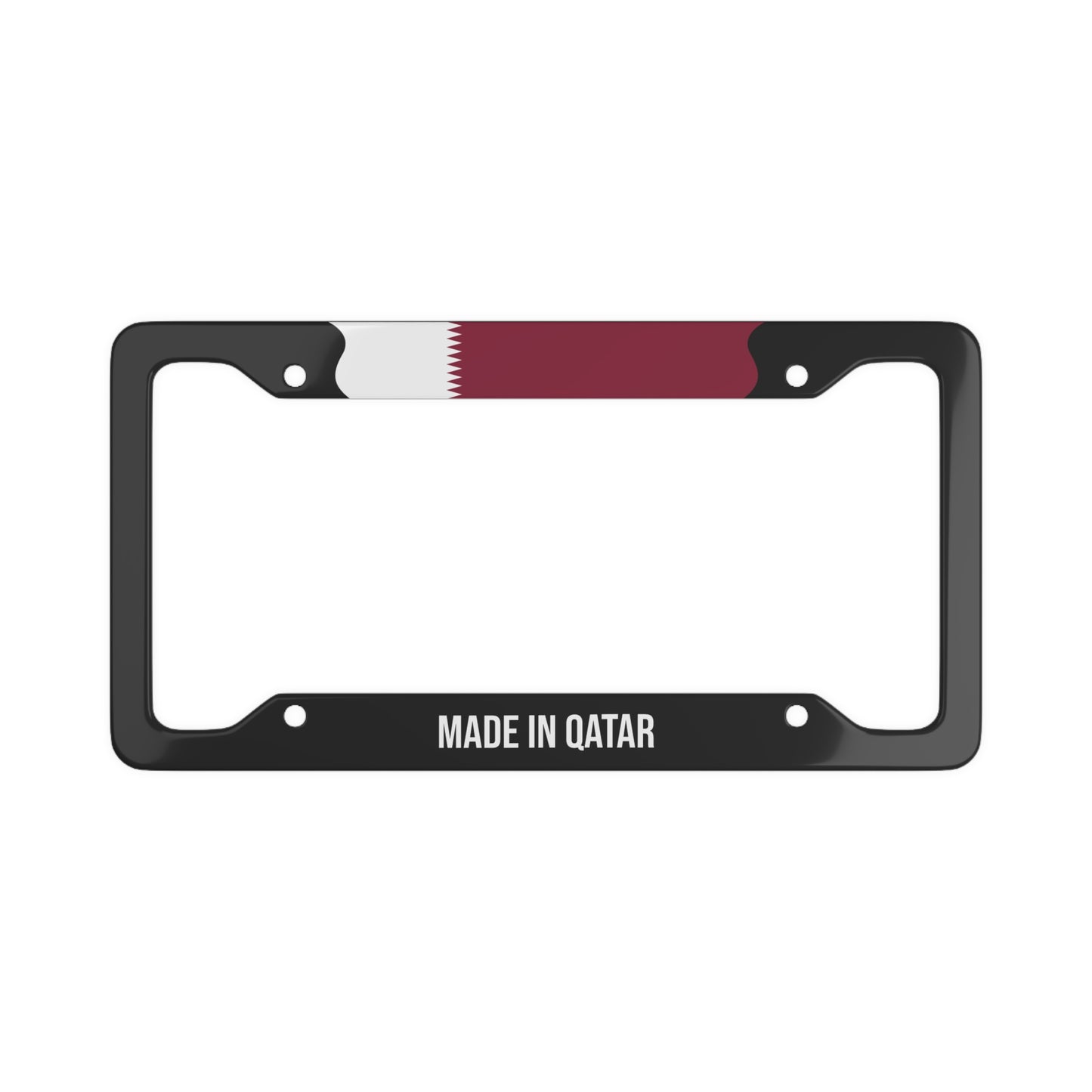 Made in Qatar Premium License Plate Frame