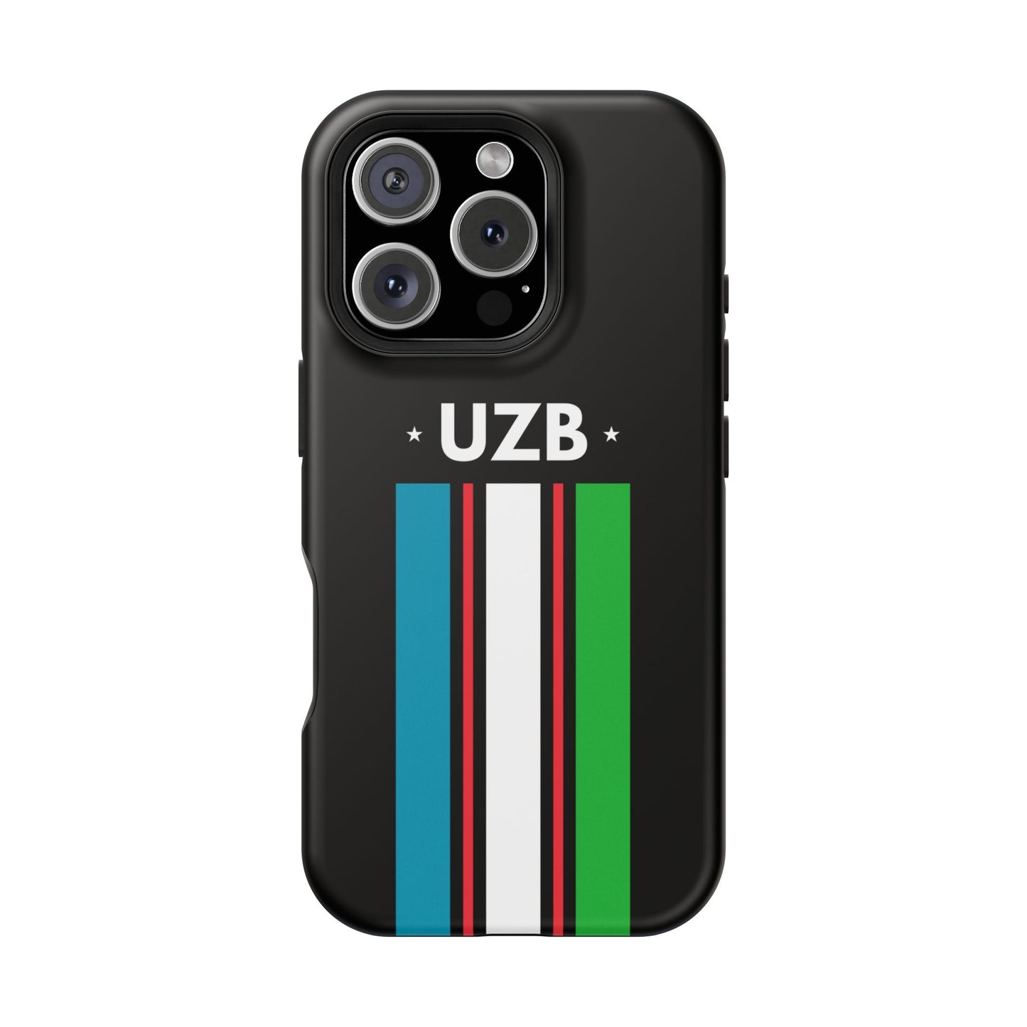 UZB Flag Stripes Phone Case