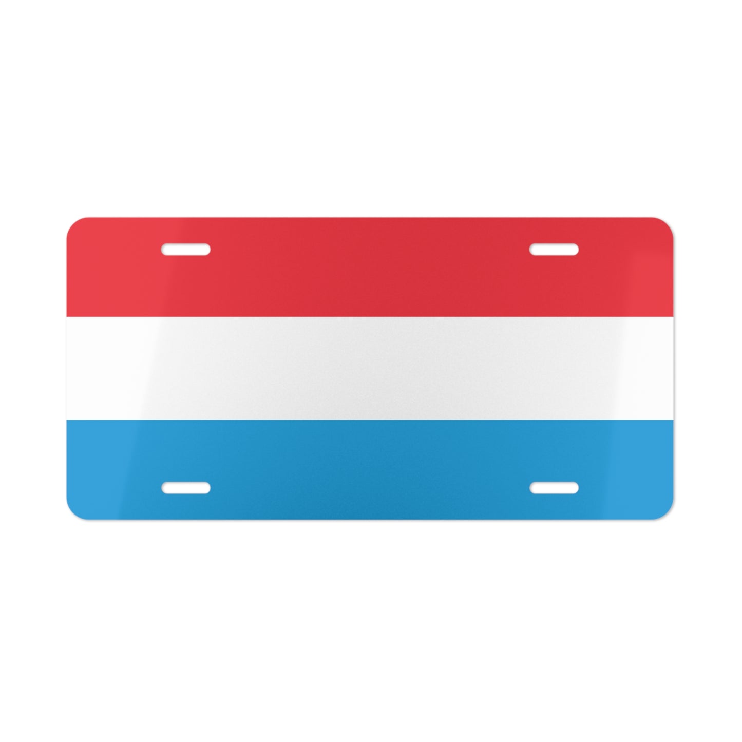 Luxembourg Flag Vanity Plate