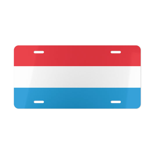 Luxembourg Flag Vanity Plate