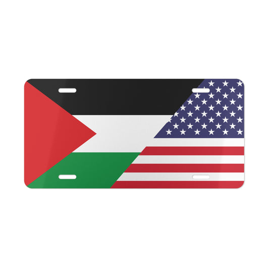 Palestine USA Flag Vanity Plate