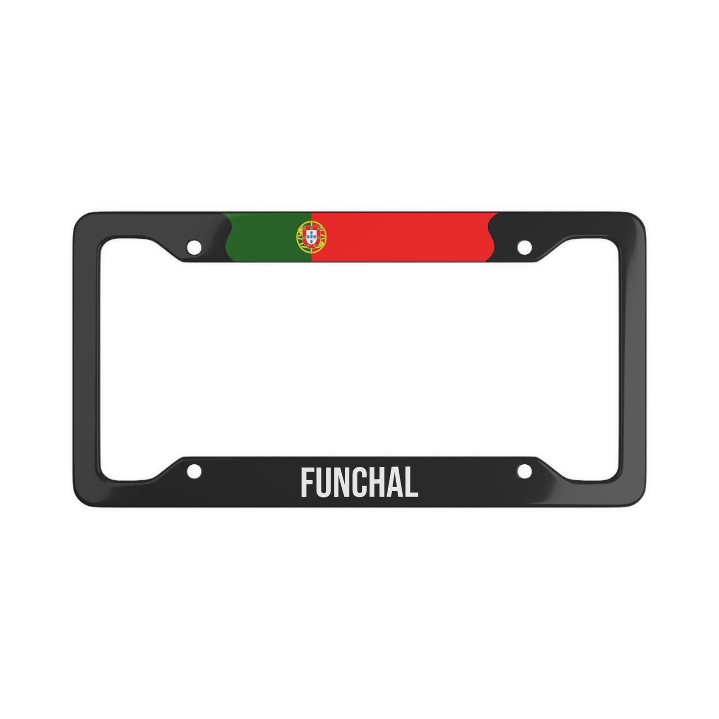 Funchal Portugal Flag Car Plate Frame