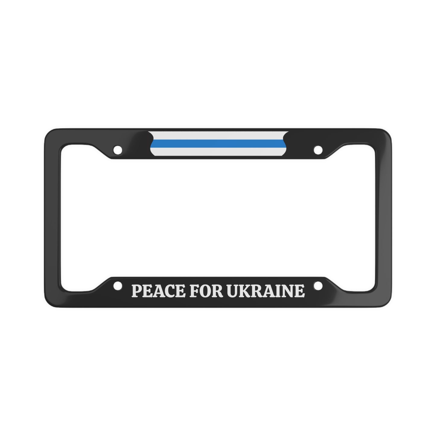 Peace for Ukraine No War Flag RU License Plate Frame