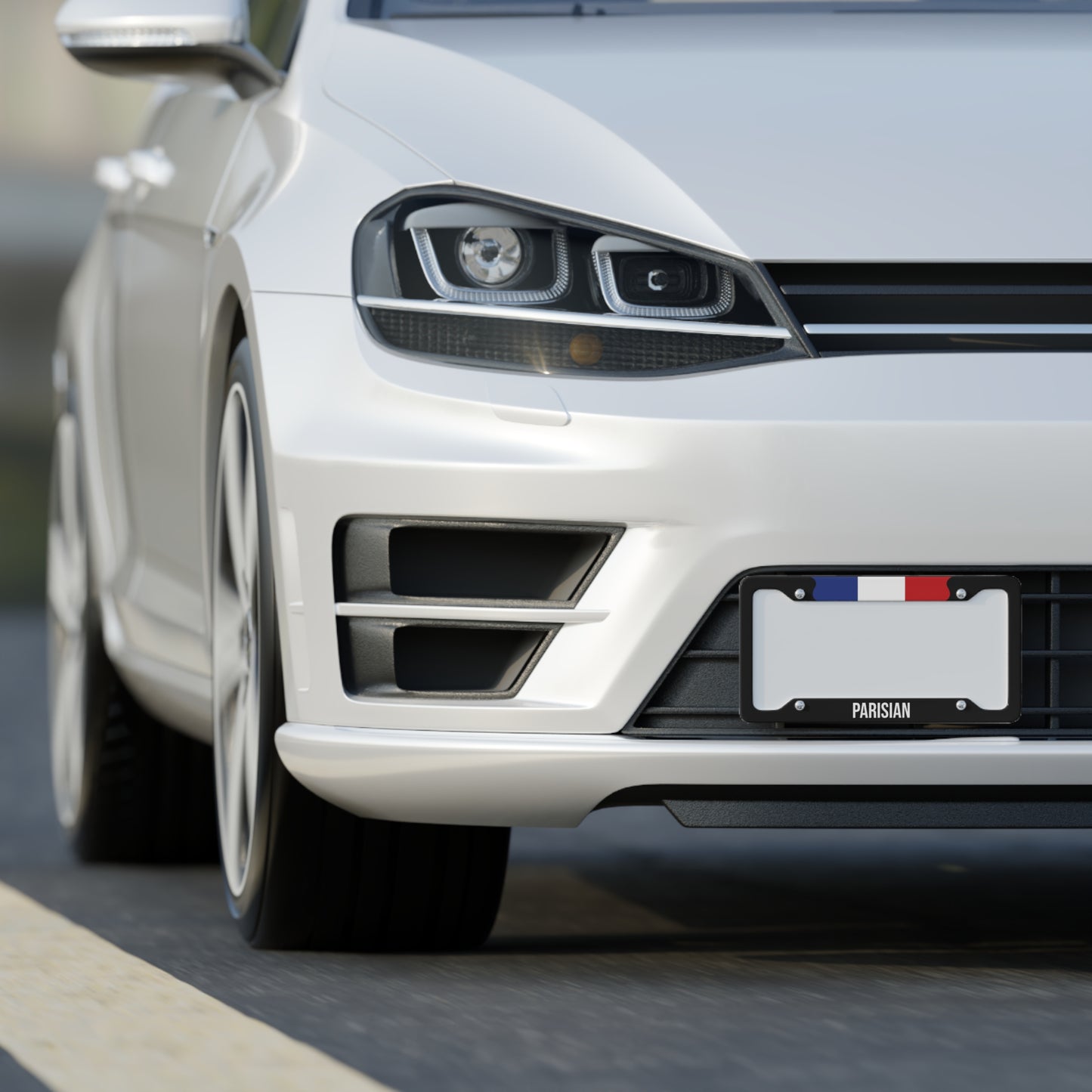 Parisian France Flag Car Plate Frame