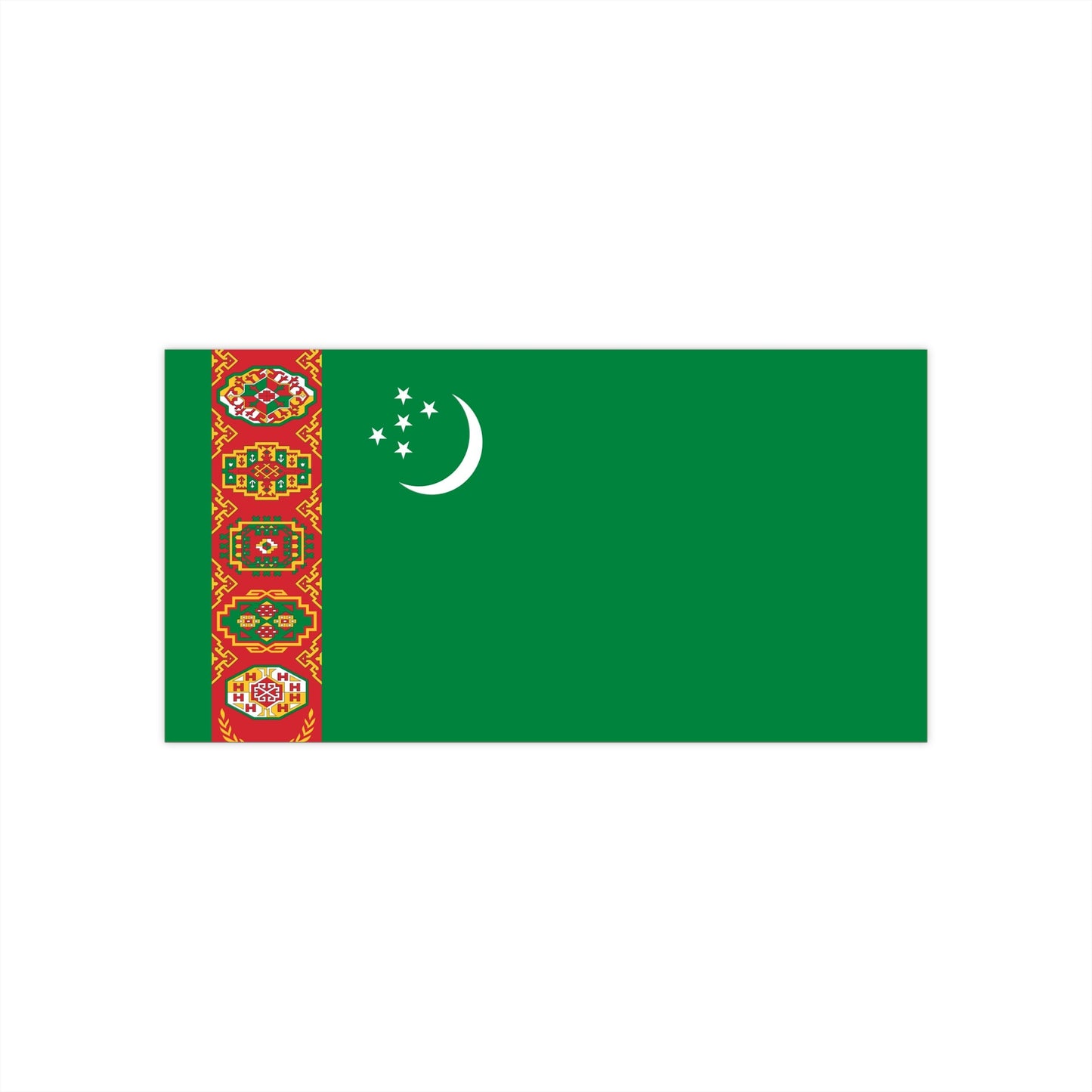 Turkmenistan Flag Bumper Stickers