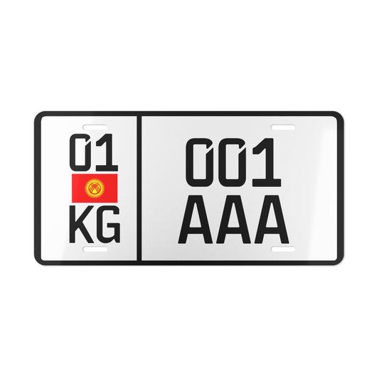 Kyrgyzstan License Plate Number Custom Vanity Plate