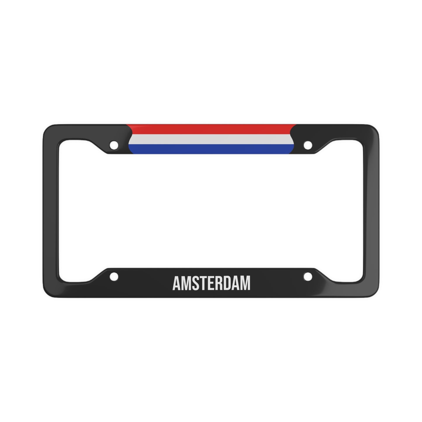 Amsterdam Netherlands Flag Car Plate Frame