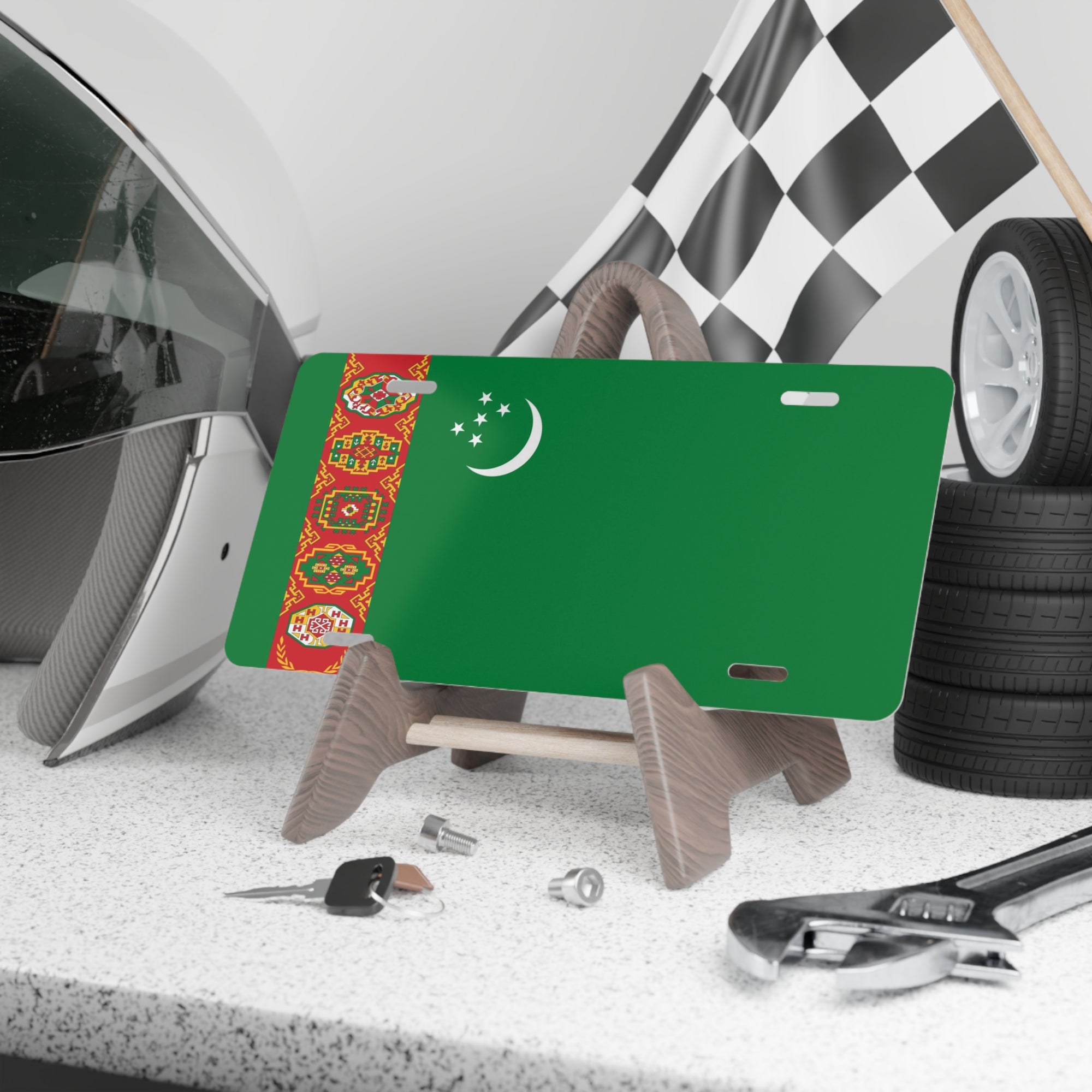 Turkmenistan Flag Vanity Plate