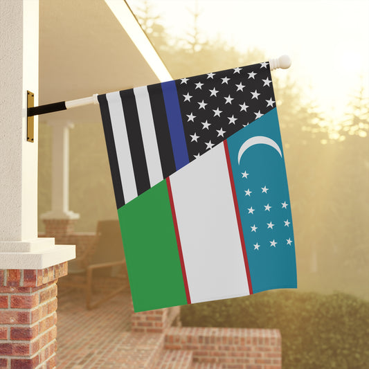 Uzbeks Supports US Police Flag Garden & House Banner