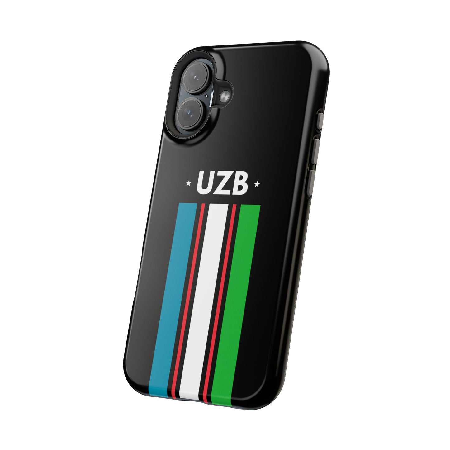 UZB Flag Stripes Phone Case