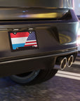 Luxembourg USA Flag Vanity Plate