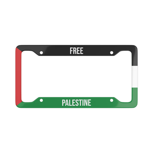 Free Palestine Colorful Premium License Plate Frame