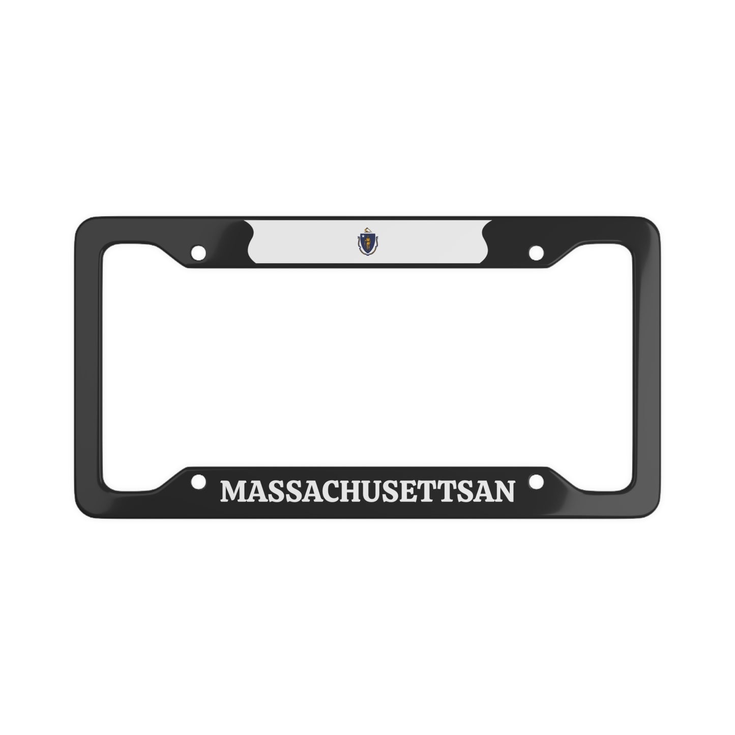 Massachusettsan, Massachusetts State, USA License Plate Frame