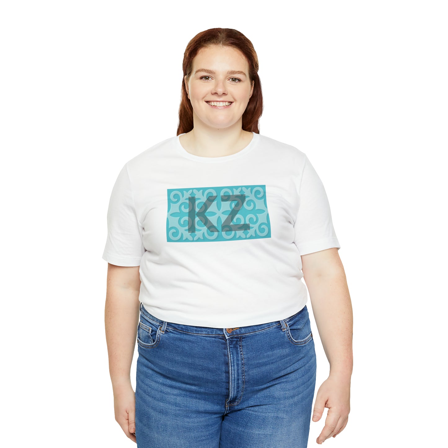 KZ Front and Kazakh Back Unisex Jersey Short Sleeve Tee