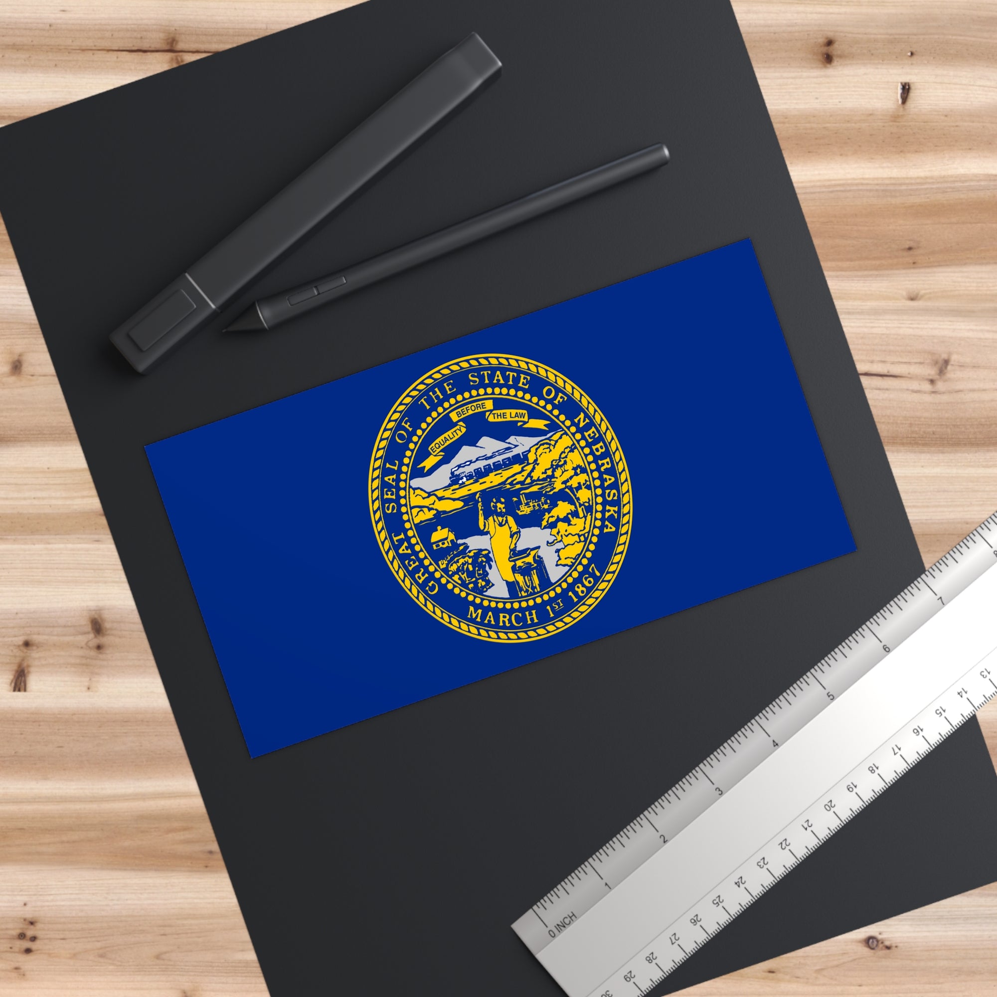 Nebraska Flag Bumper Stickers