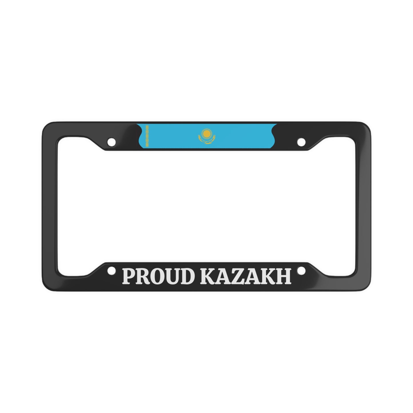 Proud Kazakh KZ flag only License Plate Frame
