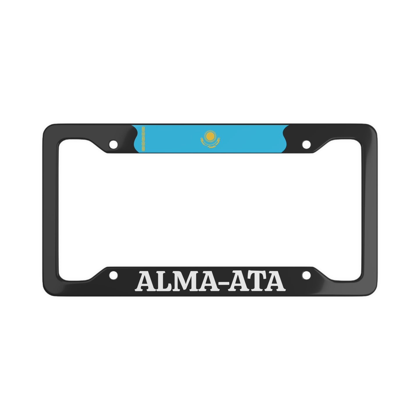 Alma-Ata, Kazakhstan flag License Plate Frame