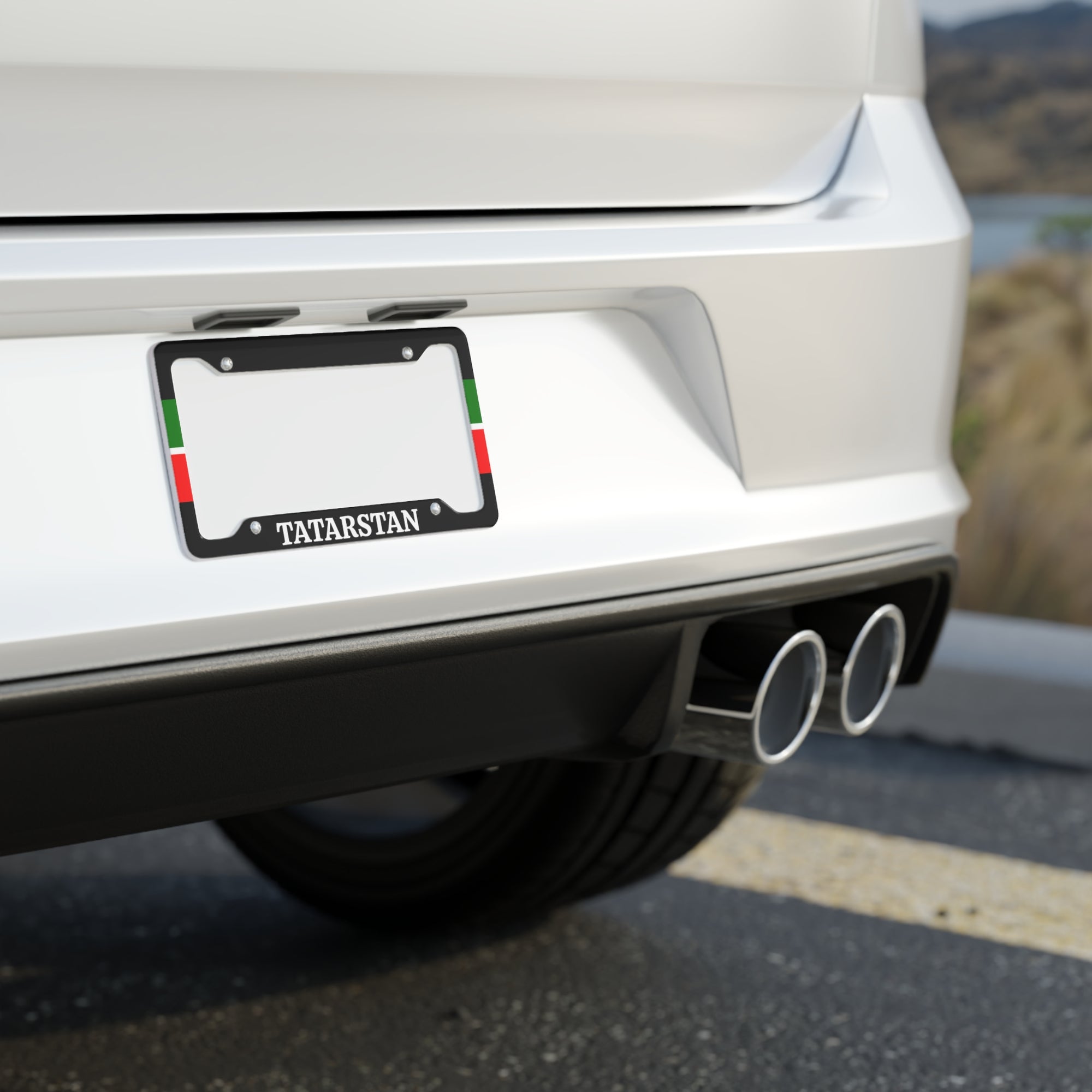 Tatarstan Side Flag License Plate Frame