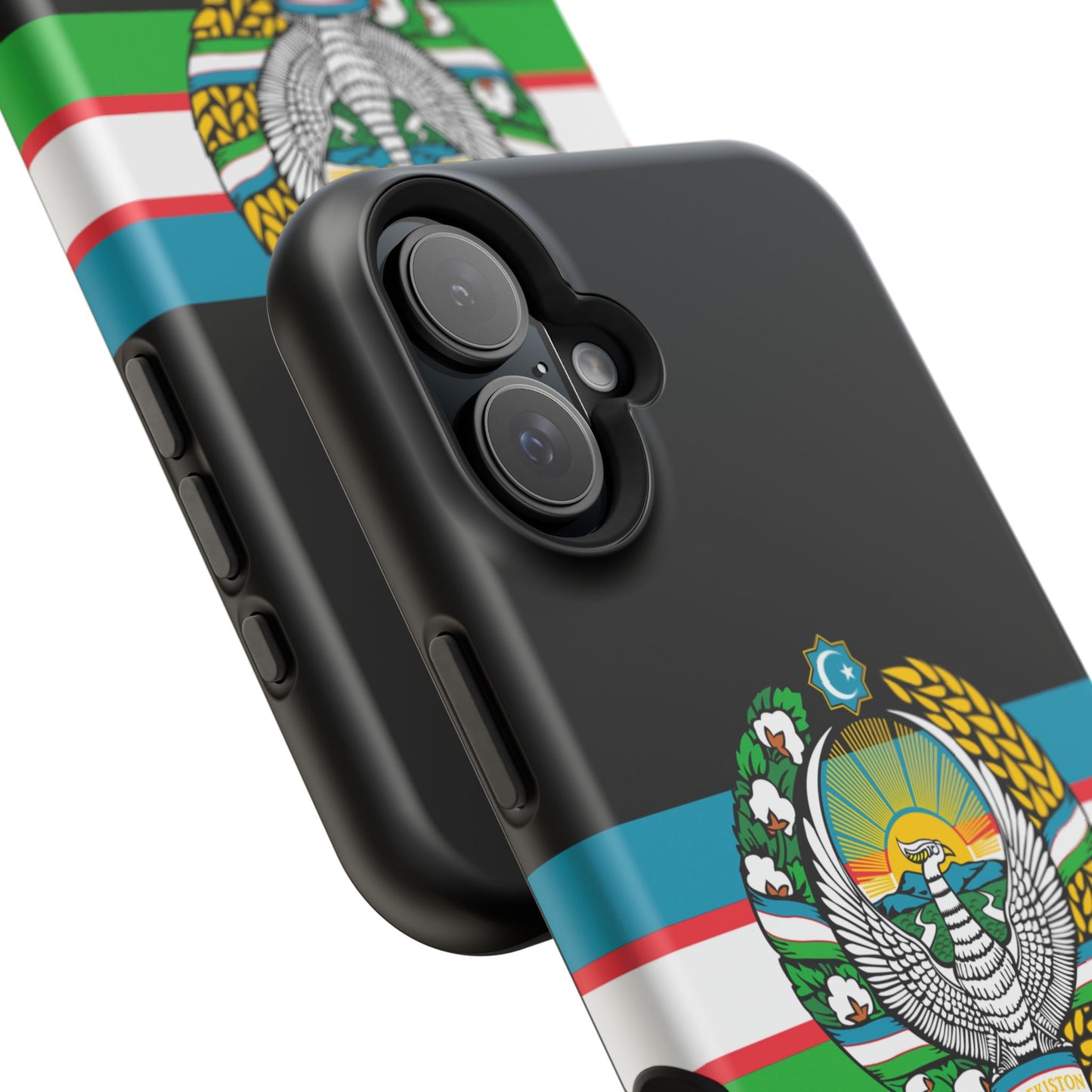 Uzbekistan Flag with Coat of Arms Phone Case