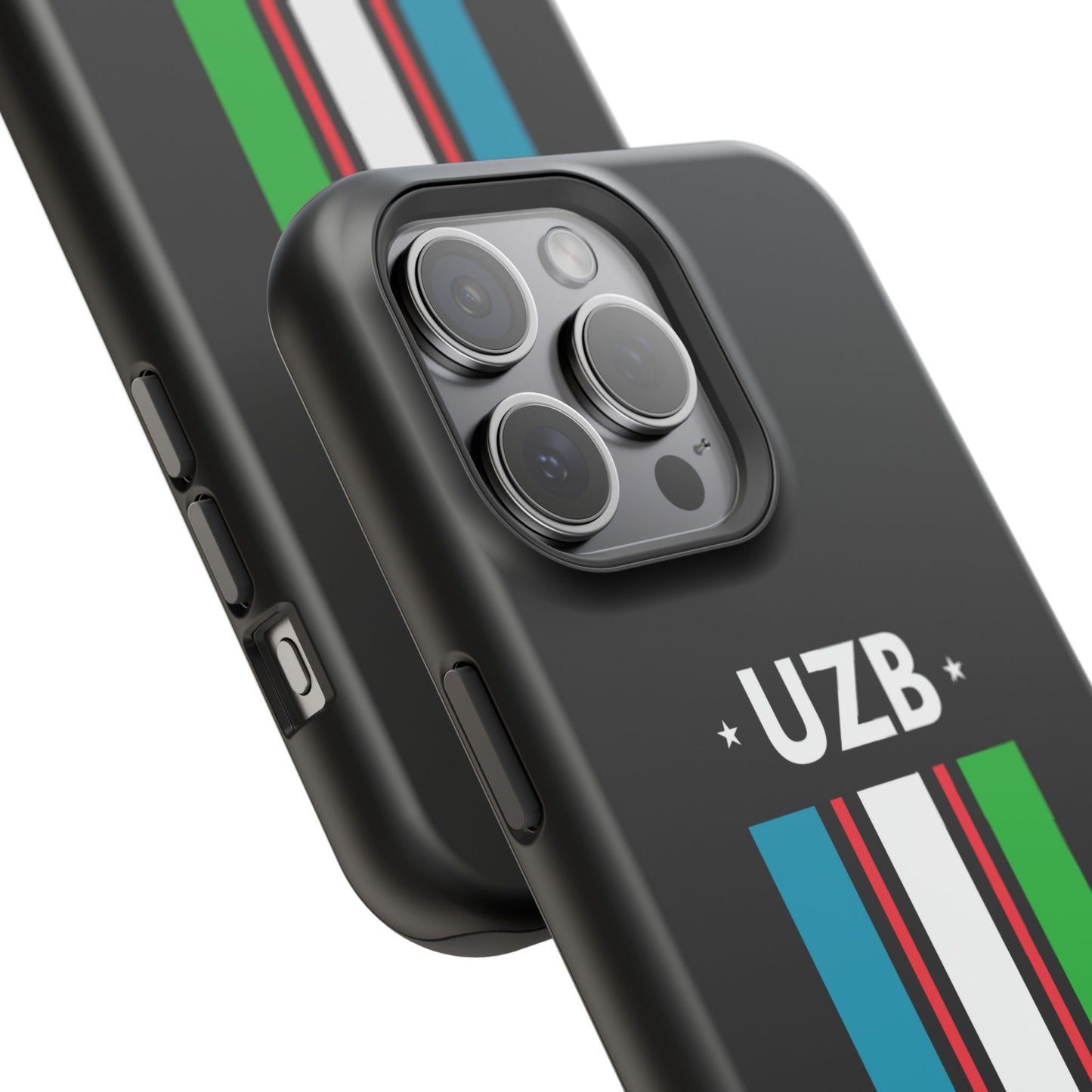 UZB Flag Stripes Phone Case