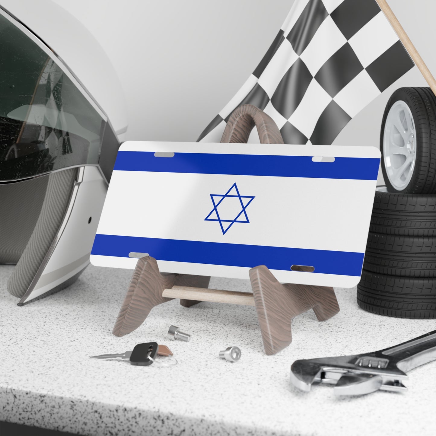 Israel Flag Vanity Plate