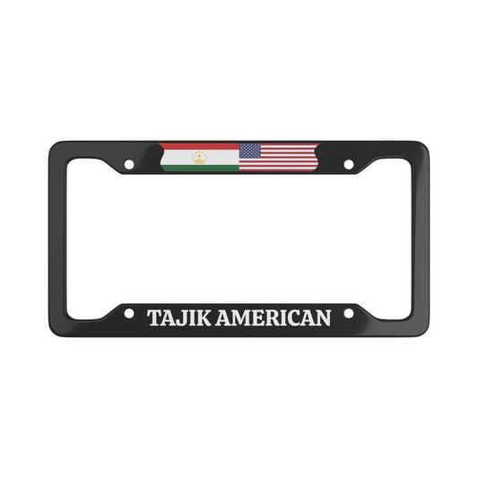 Tajik American License Plate Frame