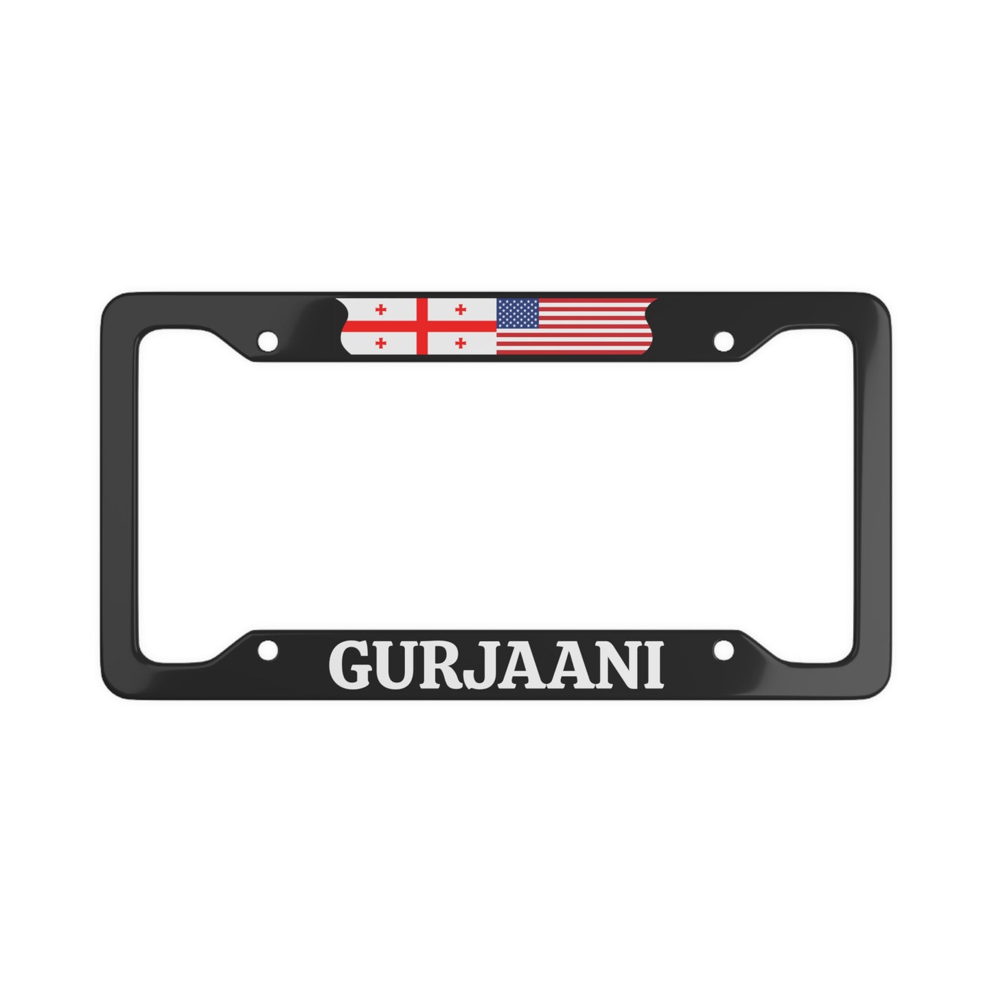 GURJAANI Georgia with flag License Plate Frame