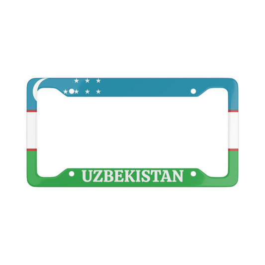 Uzbekistan Colorful License Plate Frame