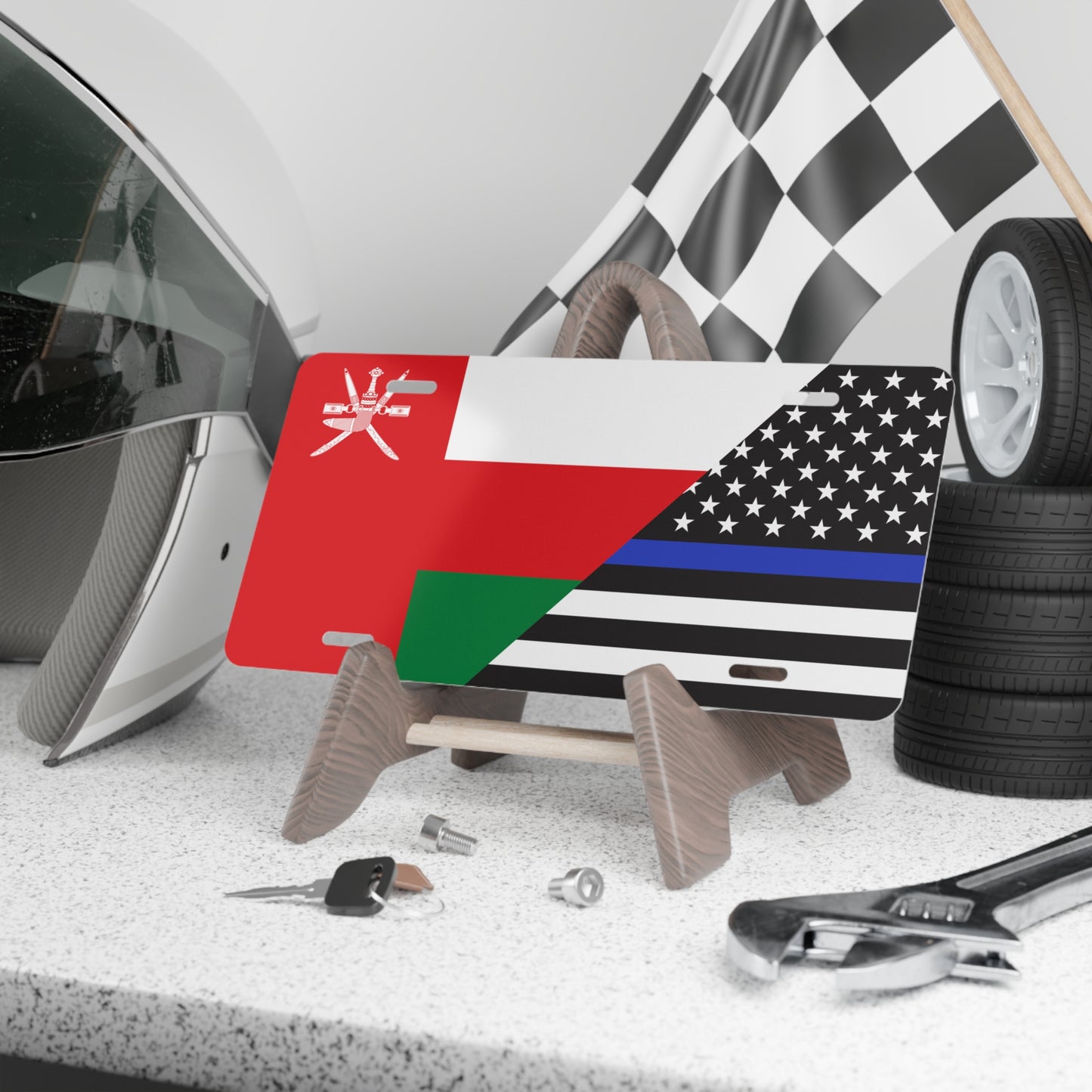 Oman Support Police Flag Vanity Plate