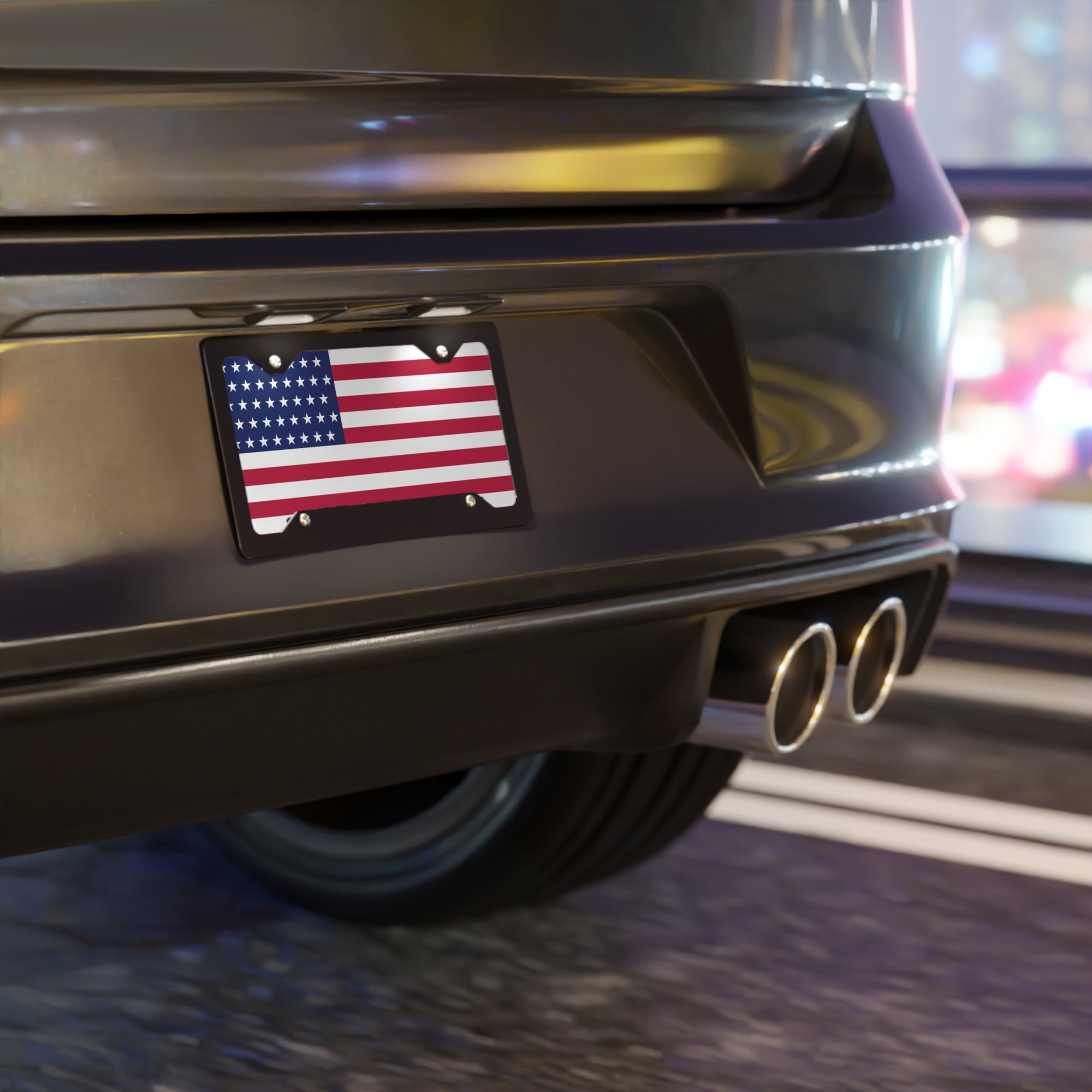 USA Flag Vanity Plate