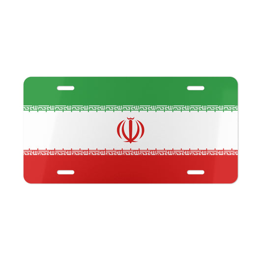 Iran Flag Vanity Plate