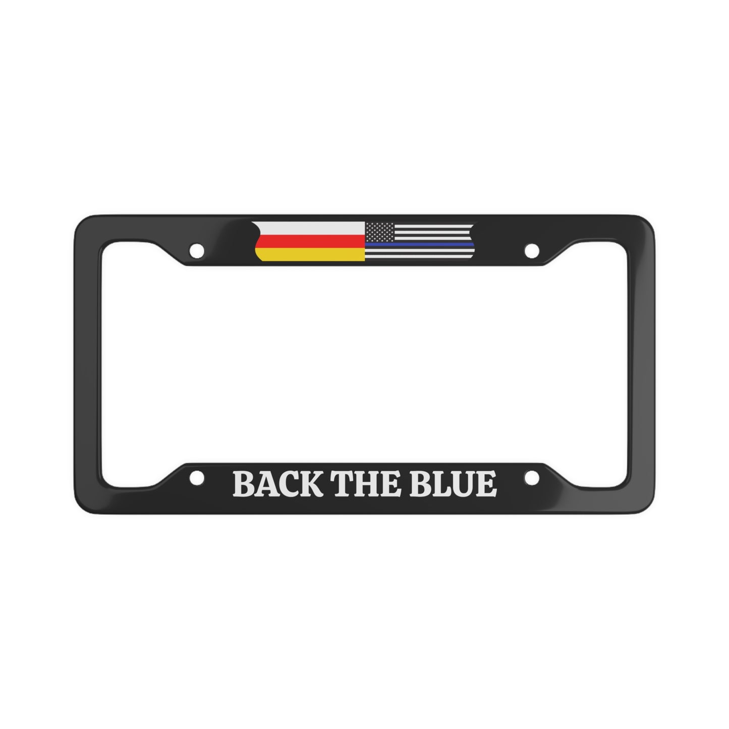 Ossetian Back the Blue, US Law Enforcement Appreciation License Plate Frame