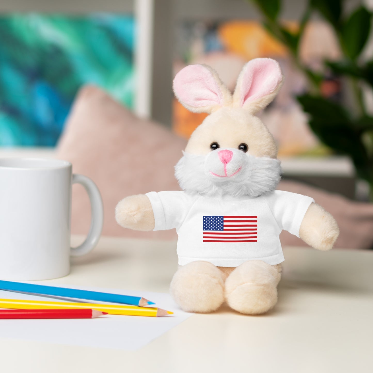 USA Flag Stuffed Animals with Tee