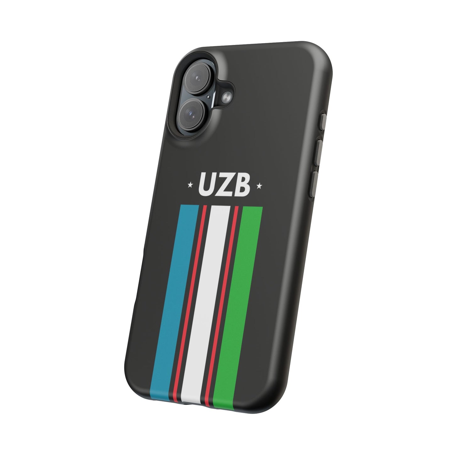 UZB Flag Stripes Phone Case