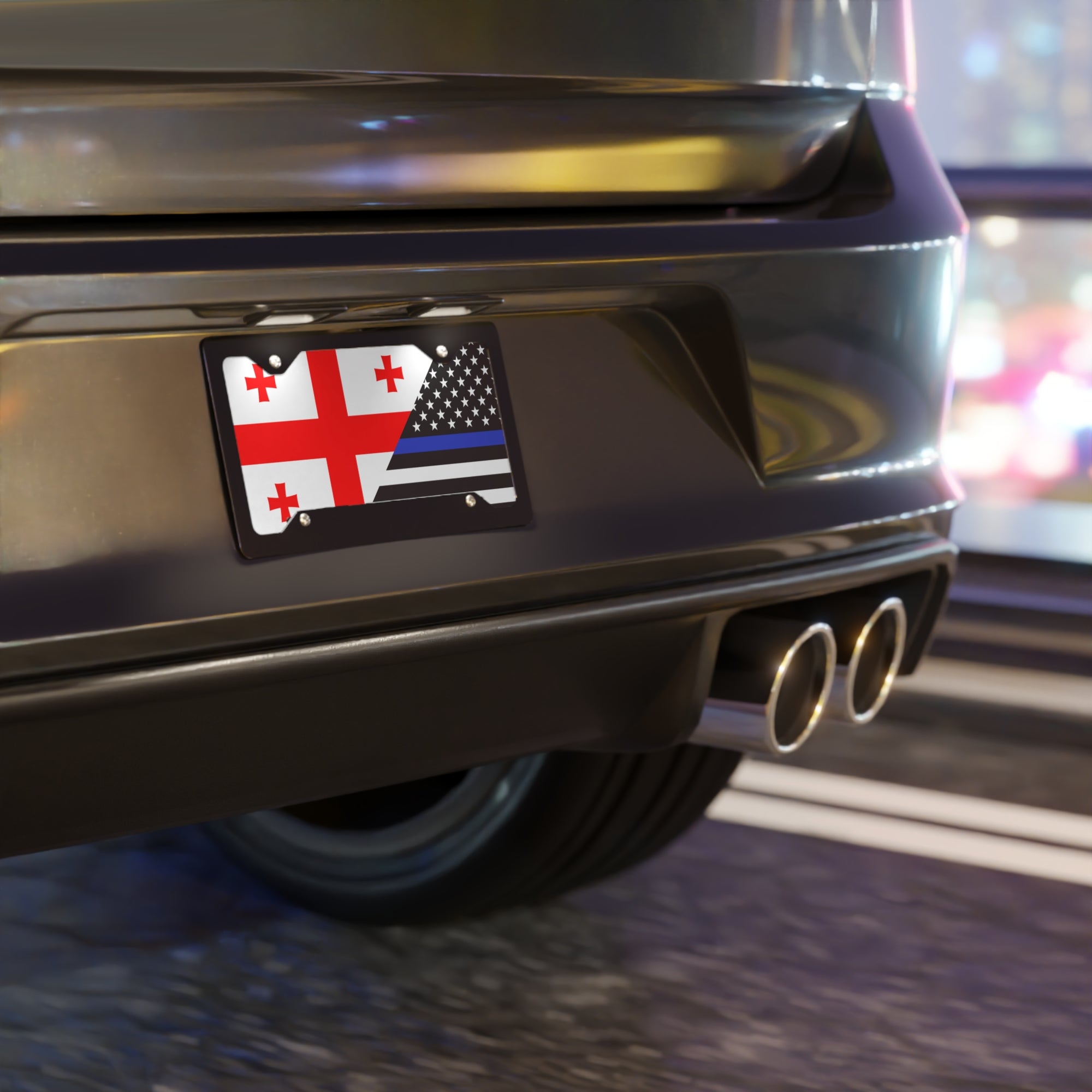 GEO/Law Enforcement Flag Vanity Plate