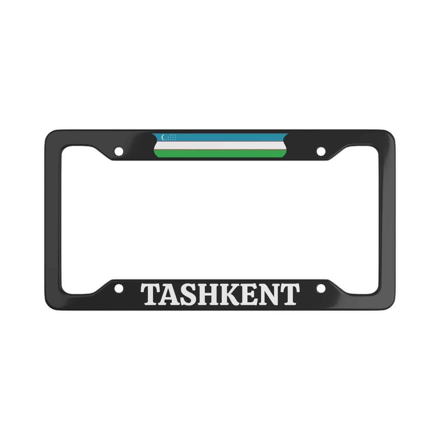 TASHKENT Uzbekistan with flag License Plate Frame