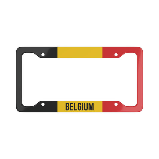 Belgium Flag Colorful Car Plate Frame