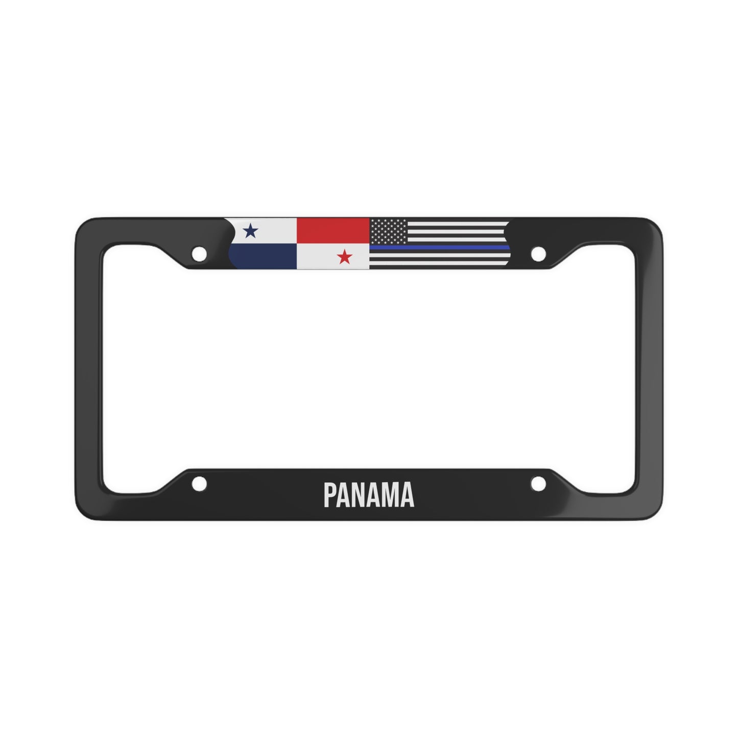 Panama Support Police Premium License Plate Frame