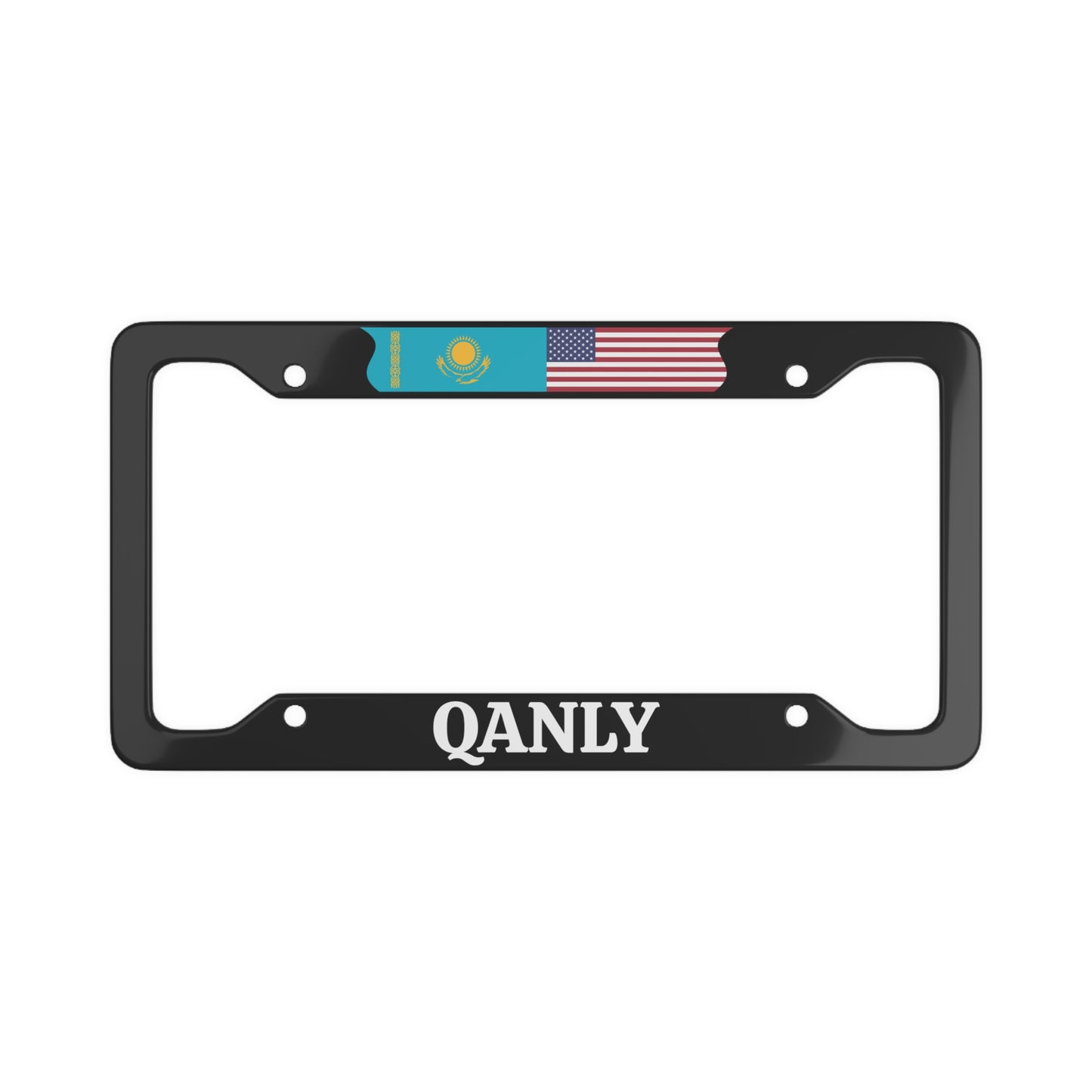 QANLY with flag License Plate Frame
