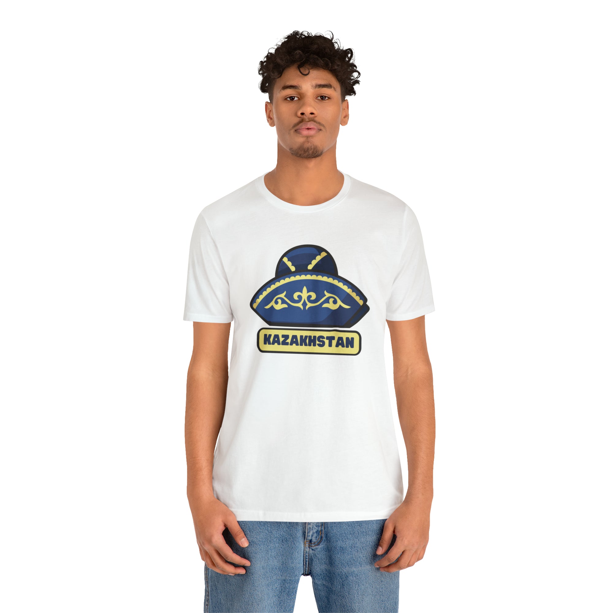 Kazakhstan Traditional Hat Unisex Jersey Short Sleeve Tee
