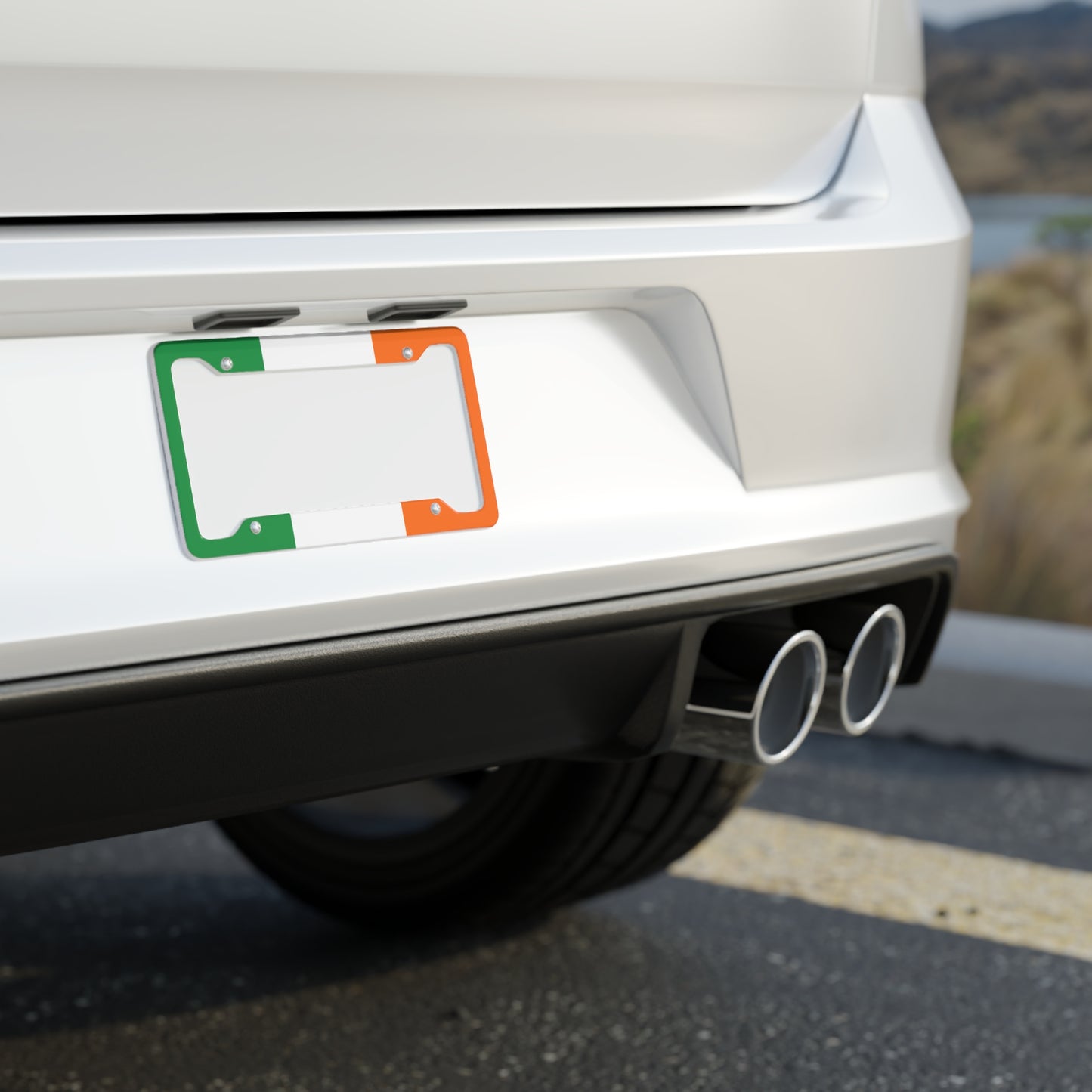 Ireland Flag Plain Car Plate Frame