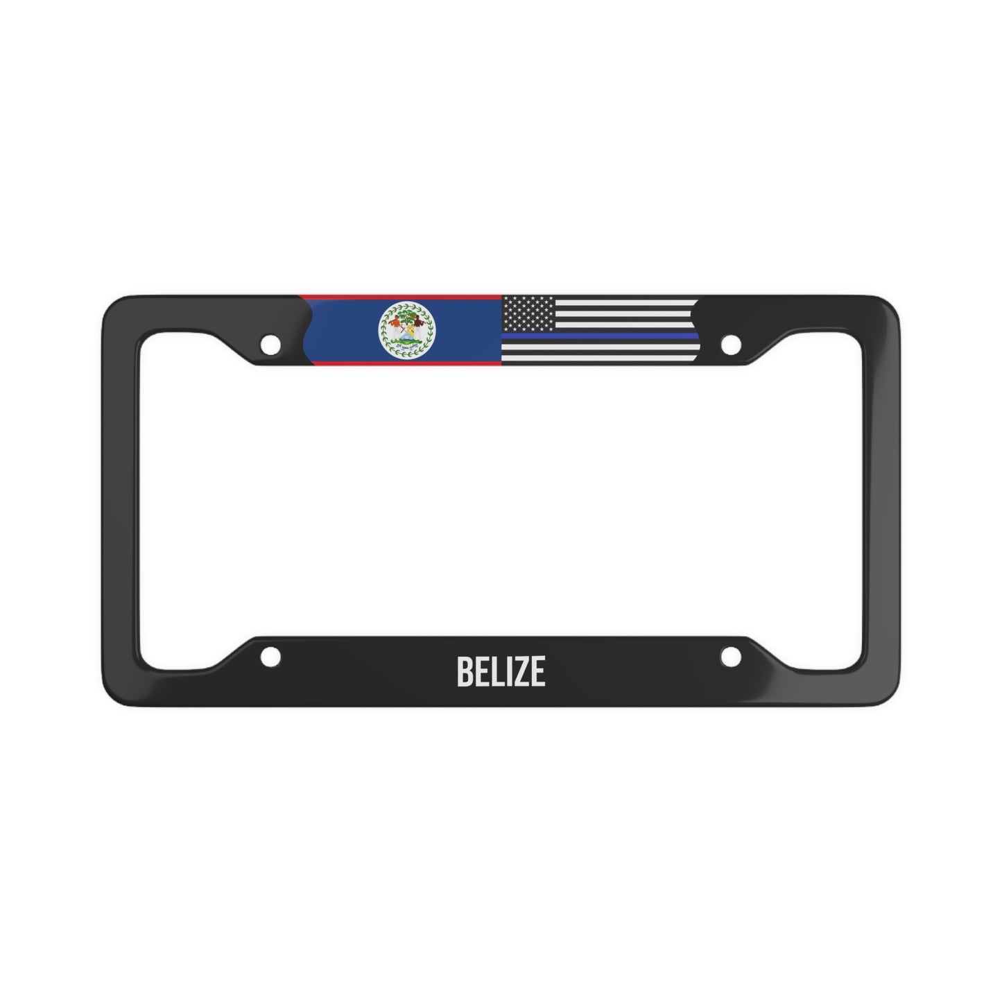 Belize Support Police Premium License Plate Frame