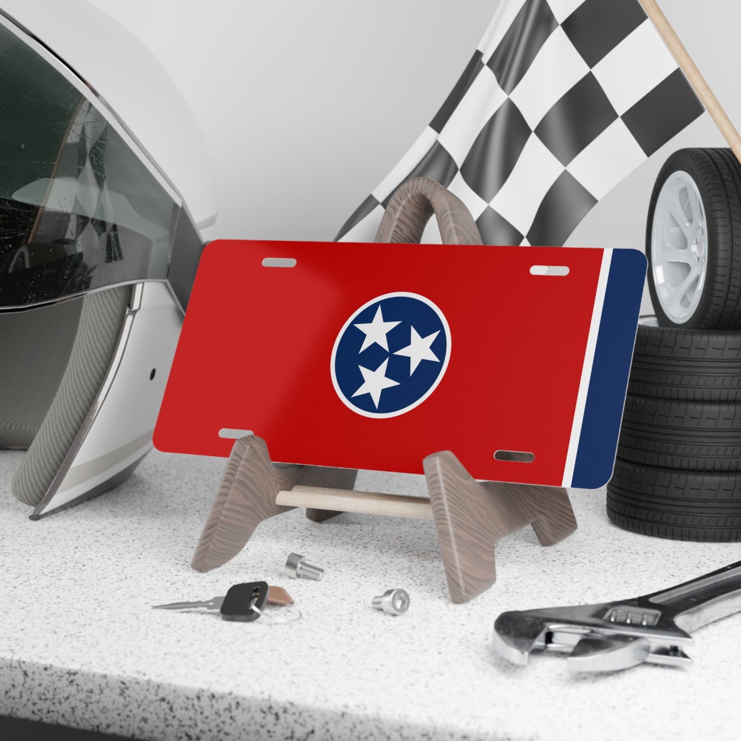 Tennessee State Flag, USA Vanity Plate