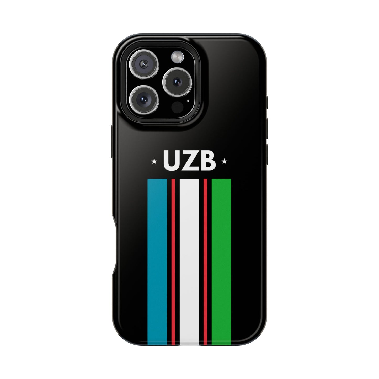 UZB Flag Stripes Phone Case