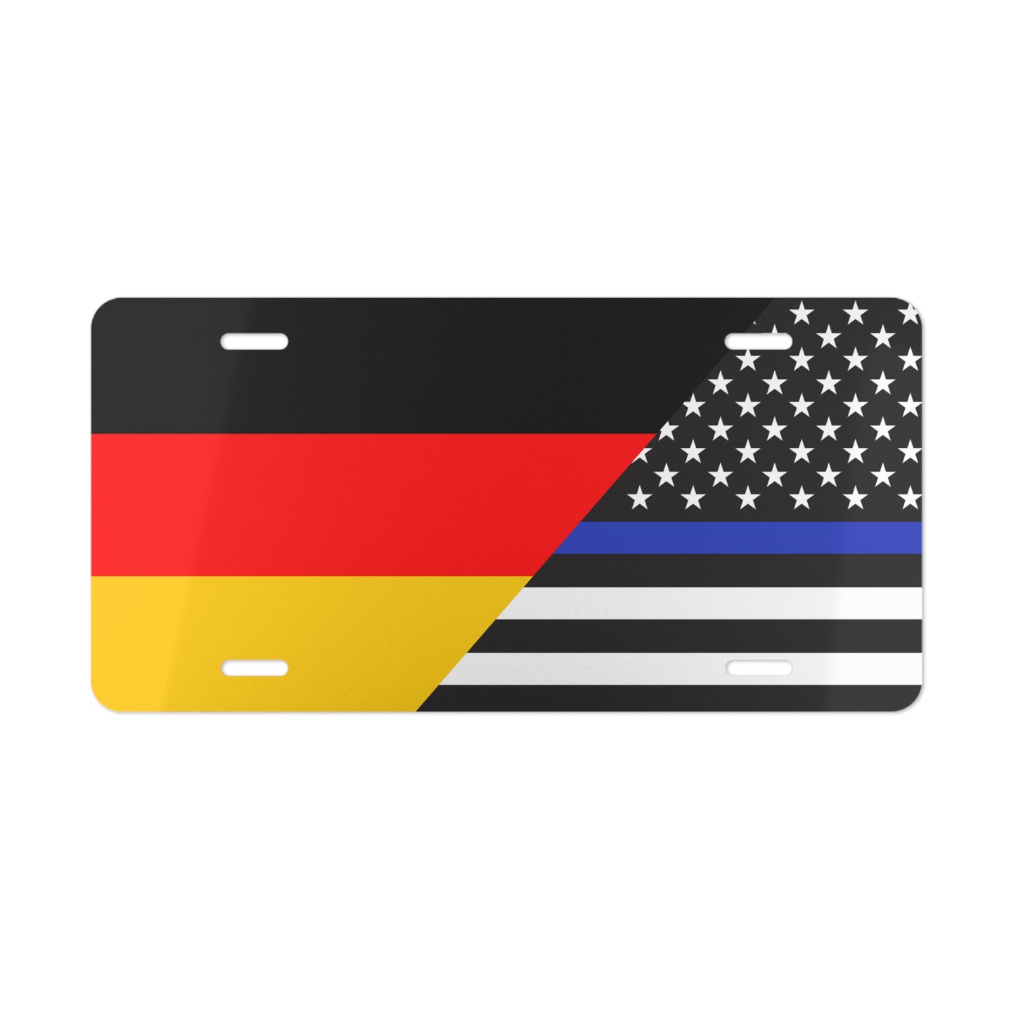 Germany USA Law Enforcement Flag Vanity Plate