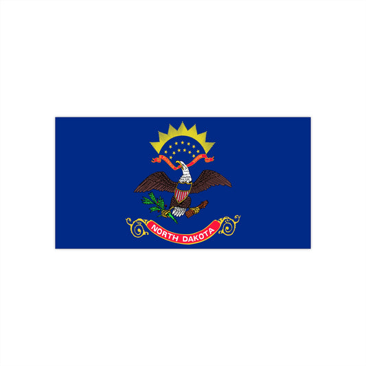 North Dakota Flag Bumper Stickers