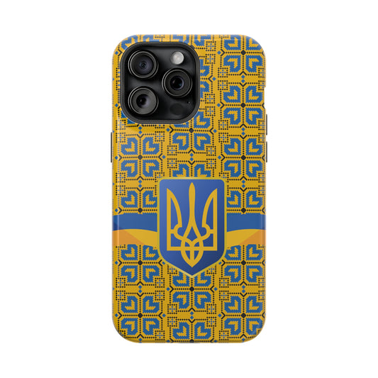 Ukraine Flag Emblem MagSafe Tough Cases