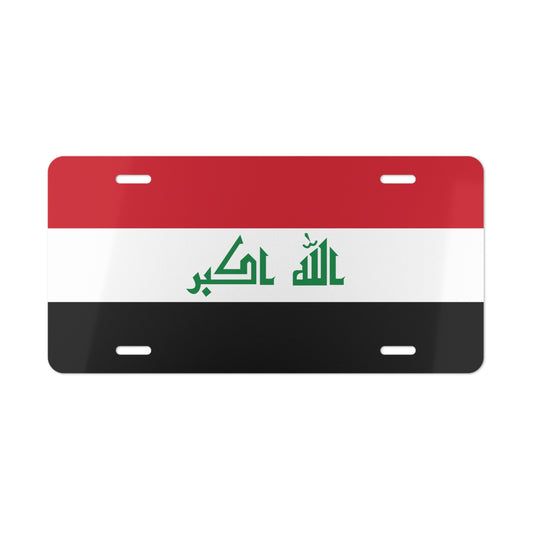 Iraq Flag Vanity Plate