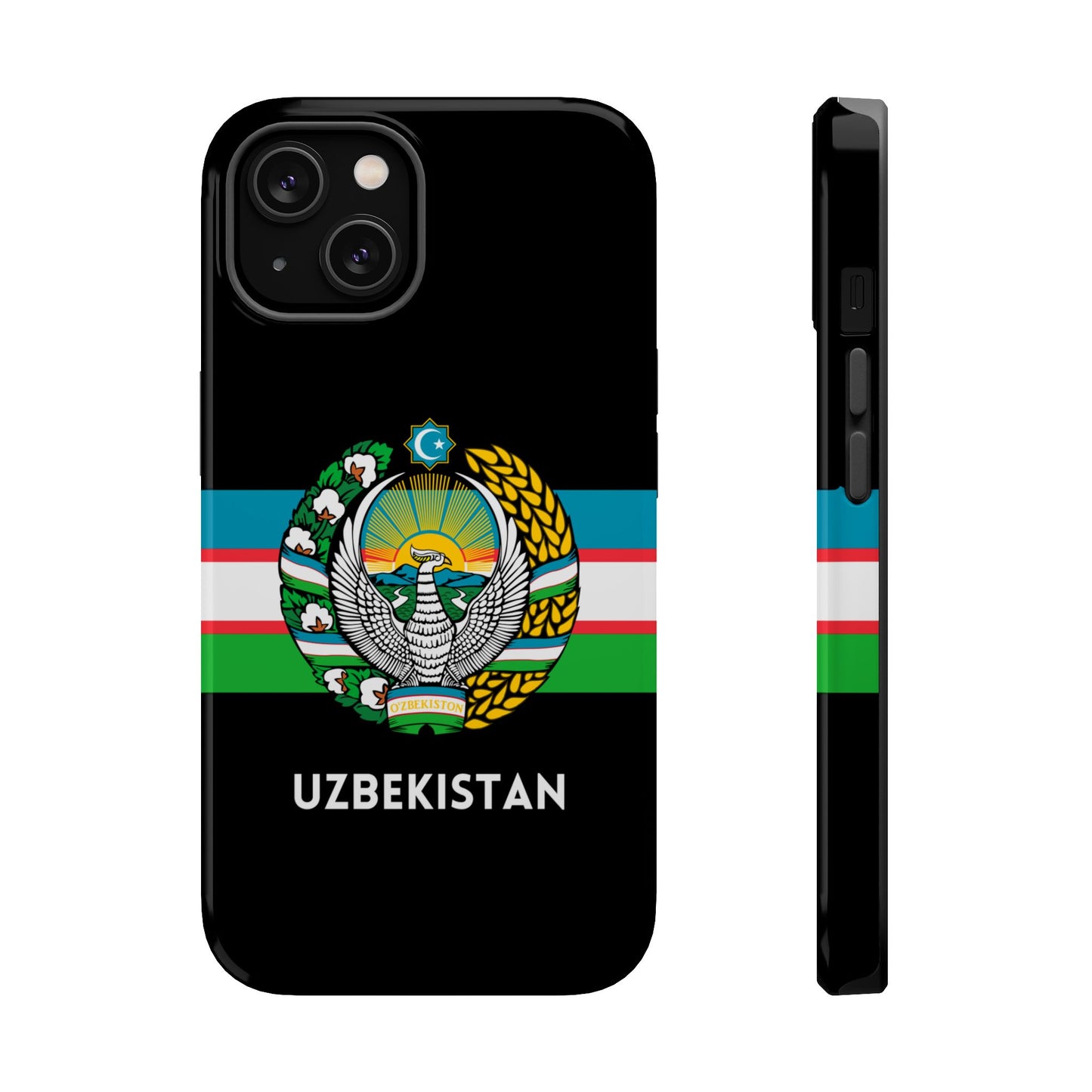 Uzbekistan Flag with Coat of Arms Phone Case